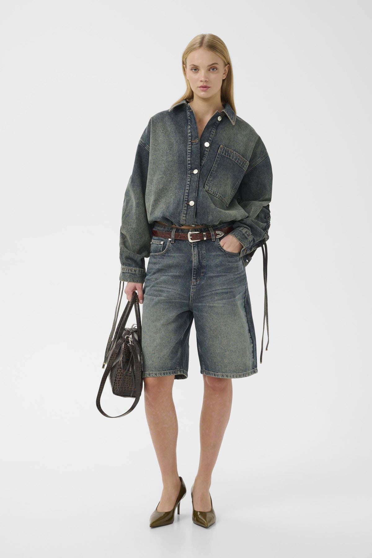 GZsusara HW shorts Blue/green wash - 109592 - 10911343