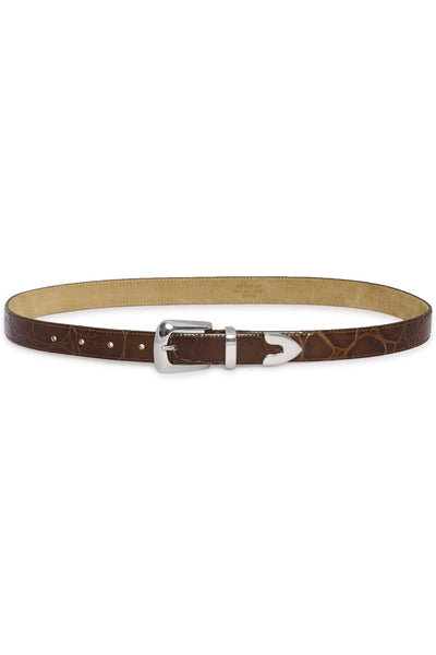 GZsuva patent belt Dark brown croco - 100094 - 10911356 Thumbnail