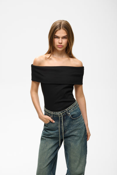 GZdrew off shoulder top Black - 100017 - 10911418 Thumbnail