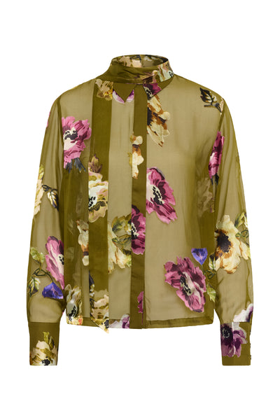 GZdarcia P shirt Olive green flower - 109853 - 10911450 Thumbnail