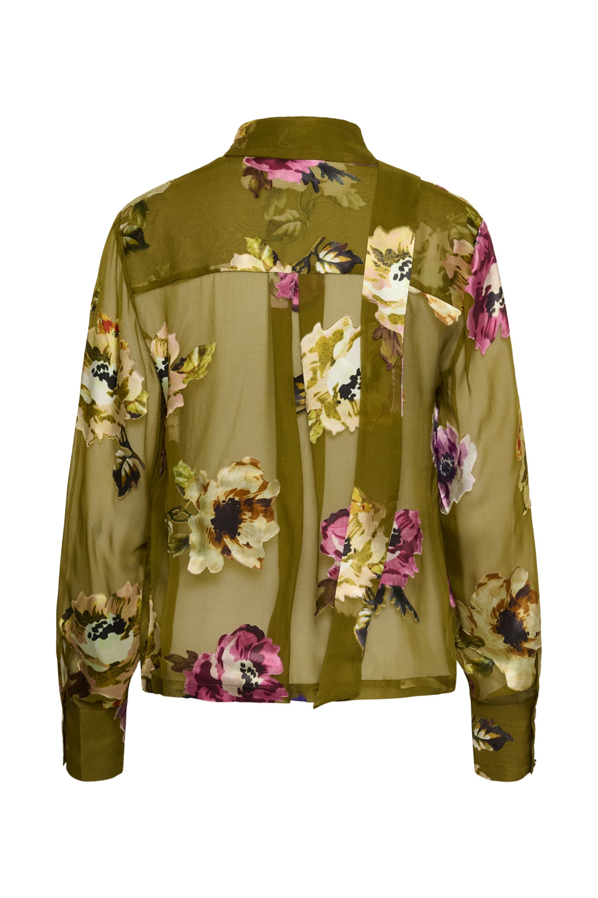 GZdarcia P shirt Olive green flower - 109853 - 10911450