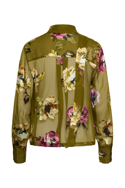 GZdarcia P shirt Olive green flower - 109853 - 10911450 Thumbnail
