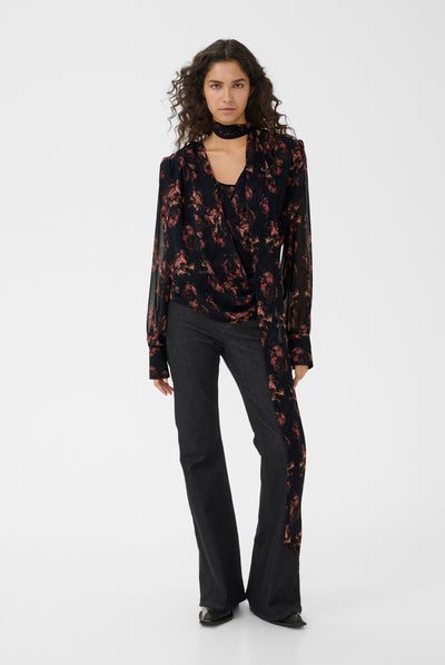 GZleean P blouse dark roses - 109849 - 10911452 Thumbnail