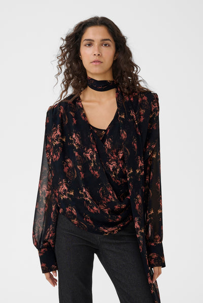 GZleean P blouse dark roses - 109849 - 10911452 Thumbnail