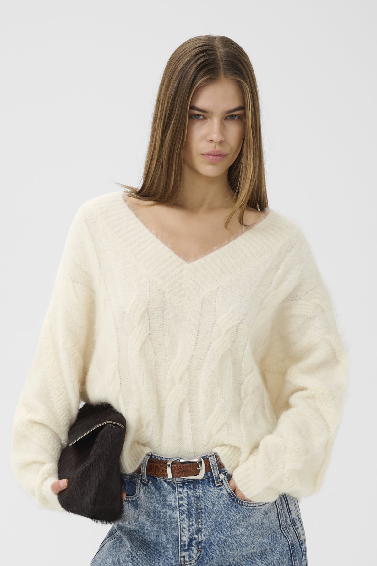 GZsida V-neck pullover Ivory - 102336 - 10911506