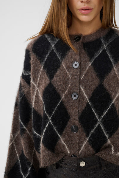GZsida multi cardigan Black/Chestnut/Ivory - 1000153 - 10911509 Thumbnail