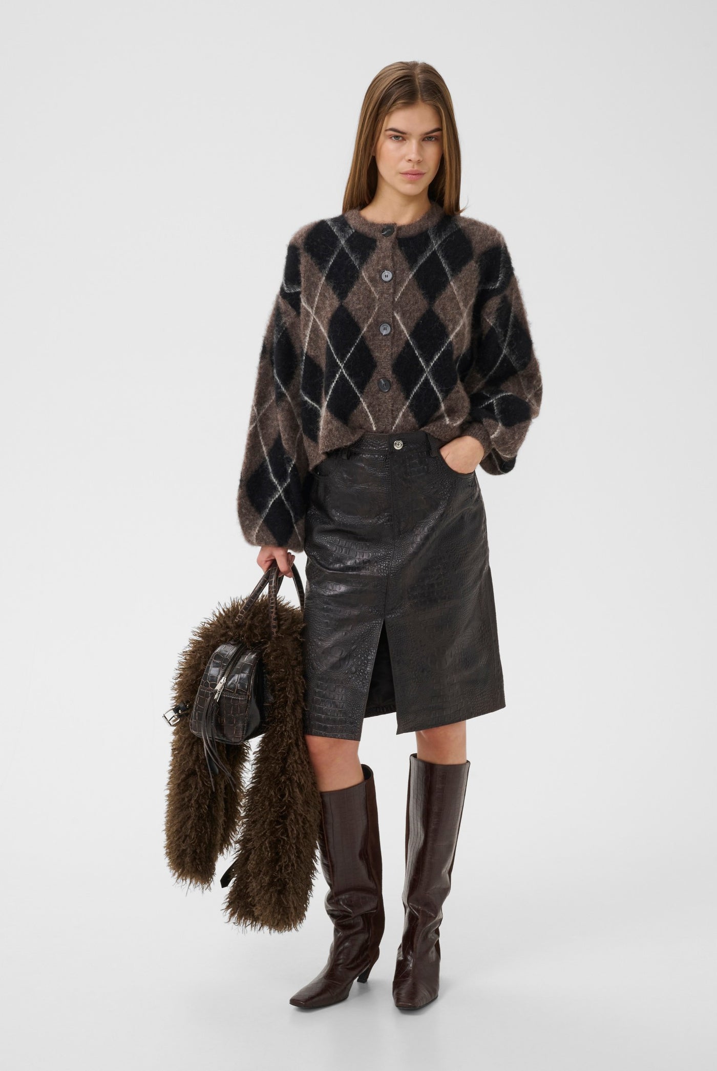 GZsida multi cardigan Black/Chestnut/Ivory - 1000153 - 10911509