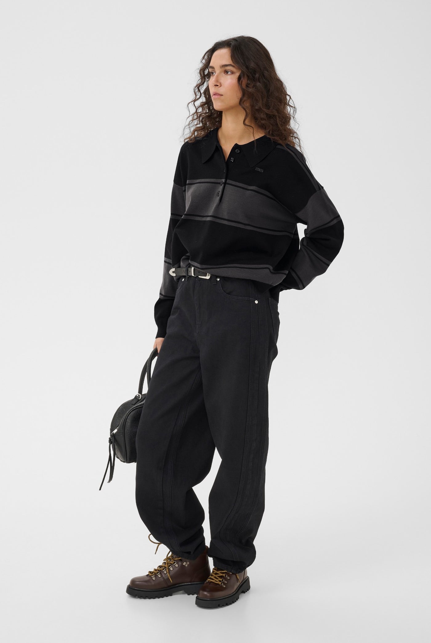 GZsilda polo pullover Black/Raven striped - 109930 - 10911513
