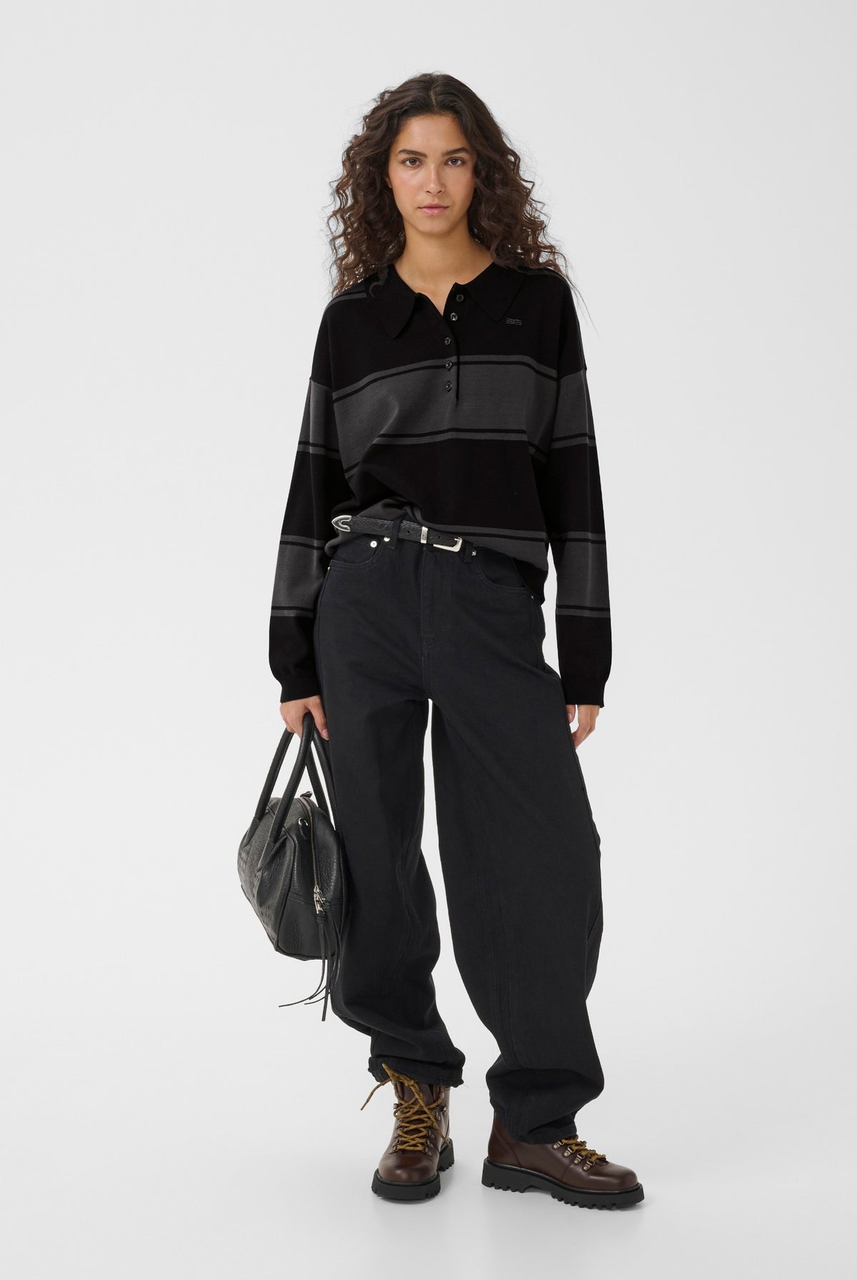 GZsilda polo pullover Black/Raven striped - 109930 - 10911513