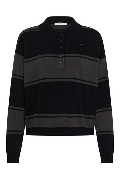 GZsilda polo pullover Black/Raven striped - 109930 - 10911513 Thumbnail