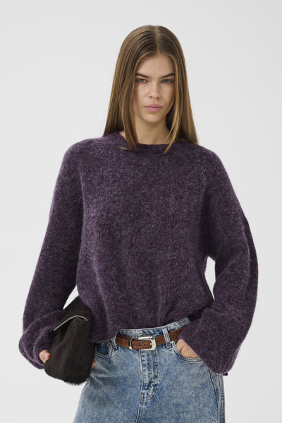 GZalpha slit pullover Juniper M‚lange - 110048 - 10911517 Thumbnail