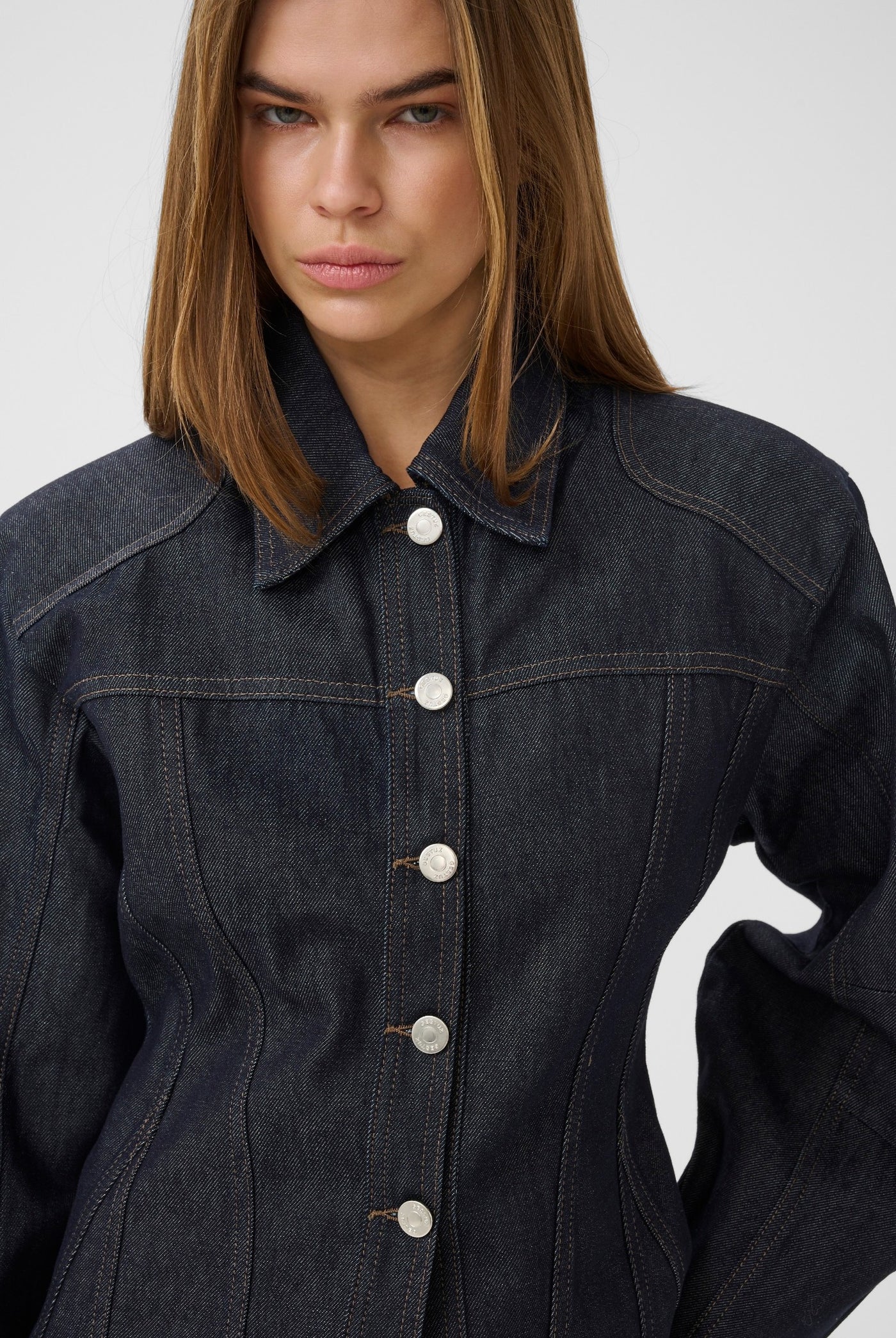GZabina waisted jacket Dark blue Unwashed - 105699 - 10911521