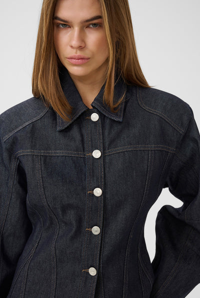GZabina waisted jacket Dark blue Unwashed - 105699 - 10911521 Thumbnail