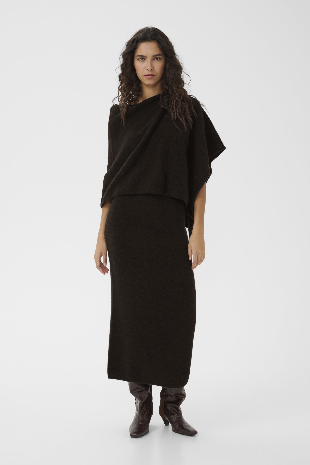 GZalpha scarf dress Ganache - 191018 - 10911551