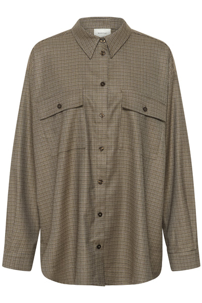 GZlamaya shirt brown blue check - 1000019 - 10911602 Thumbnail