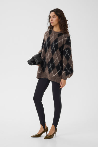 GZsida multi long pullover Black/Chestnut/Ivory - 1000153 - 10911670 Thumbnail