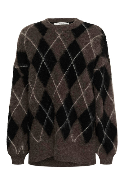GZsida multi long pullover Black/Chestnut/Ivory - 1000153 - 10911670 Thumbnail