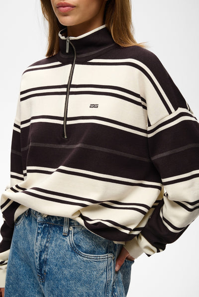 GZthalio striped pullover Ganache/Egret/Raven - 1000422 - 10911738 Thumbnail