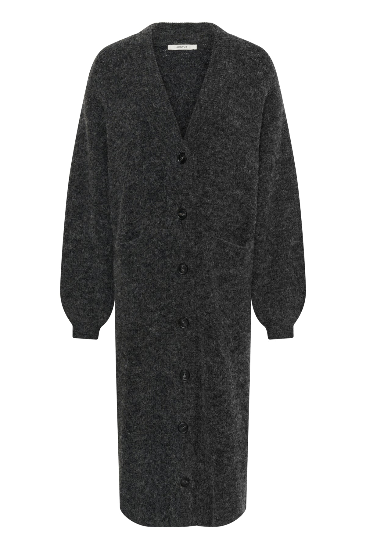 GZalpha long cardigan Charcoal melange - 106286 - 10911812
