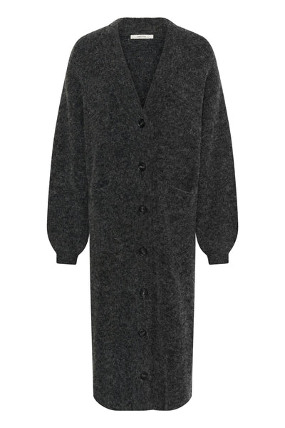GZalpha long cardigan Charcoal melange - 106286 - 10911812 Thumbnail