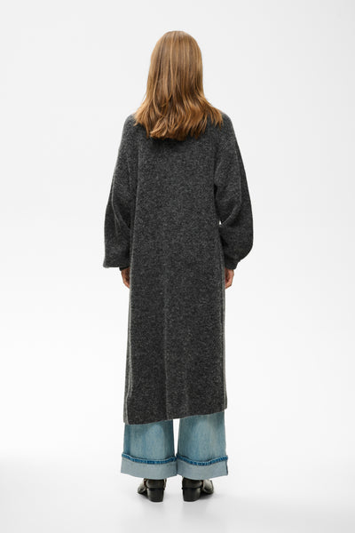 GZalpha long cardigan Charcoal melange - 106286 - 10911812 Thumbnail