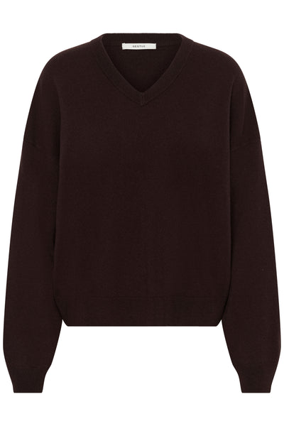GZmanzi V pullover Ganache - 191018 - 10911815 Thumbnail