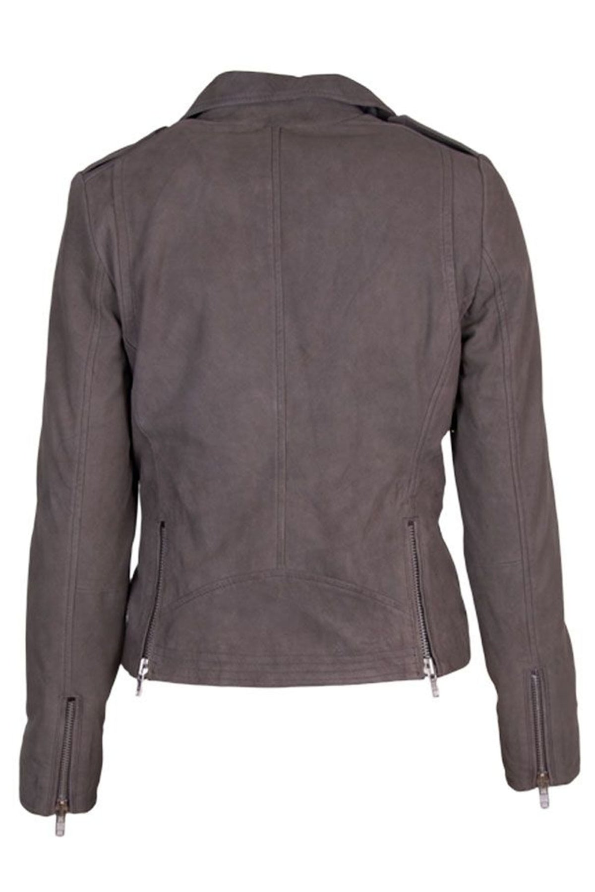 Biker jacket with heavy zipper Grey - 10588