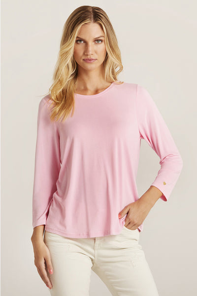 Nina t-shirt 3/4 sleeve Soft pink - 14920 Thumbnail