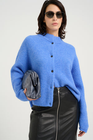 AlphaGZ short cardigan Wedgewood Melange - 10906463