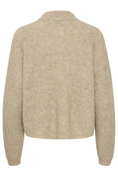 AlphaGZ short cardigan NOOS Warm Sand Melange - 10905931 Thumbnail