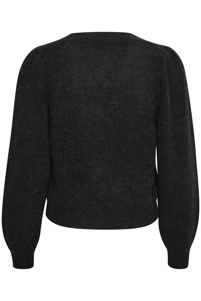 SLTuesday Puf Cardigan LS Black - 30406251 Thumbnail