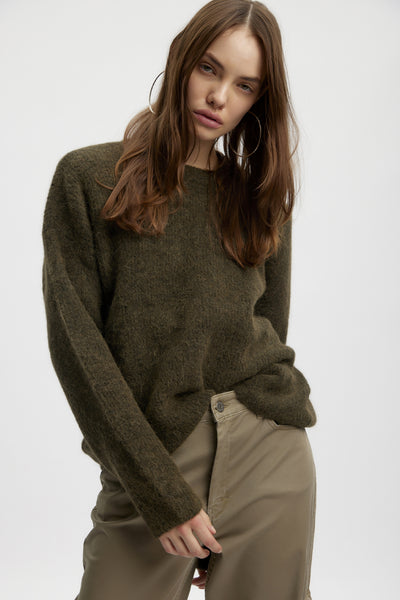 AlphaGZ roundneck NOOS Dark Olive M‚lange Thumbnail