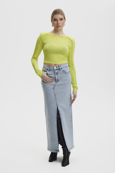 SiwGZ HW long skirt Light blue washed - 10908501 Thumbnail