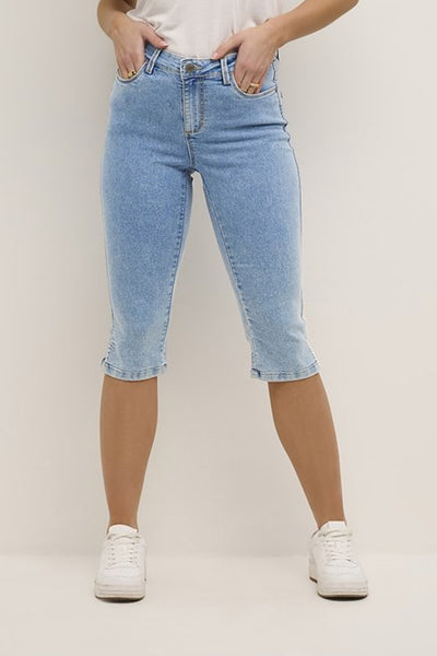 KAvicky Capri Jeans Light Blue Washed Denim - 10505521 Thumbnail