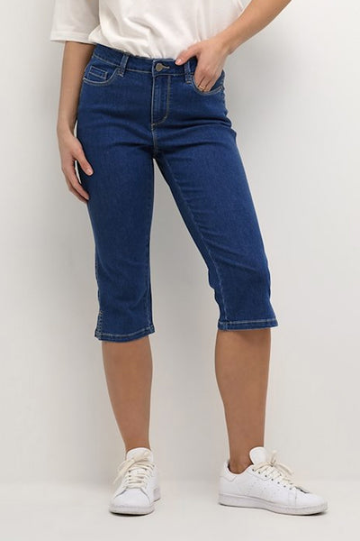 KAvicky Capri Jeans Medium Blue Washed Denim - 10505521 Thumbnail