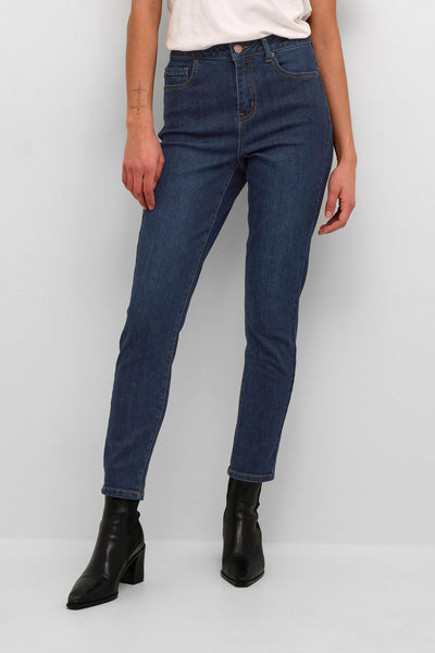 KAsinem HW 7/8 Jeans Dark Blue Denim - 10506130 Thumbnail