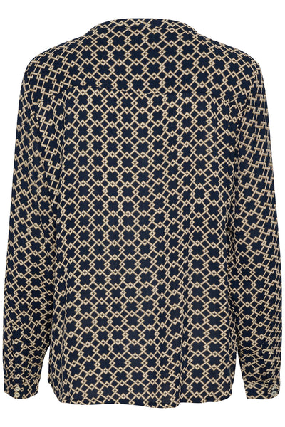 KAjaden PPP Shirt Midnight/Chalk Geometric Print - 10552003 Thumbnail