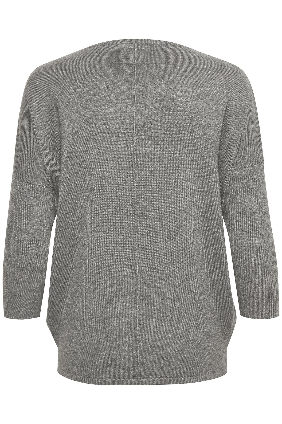 A2561, MilaSZ R-Neck Pullover Mist Grey Melange - 30500003