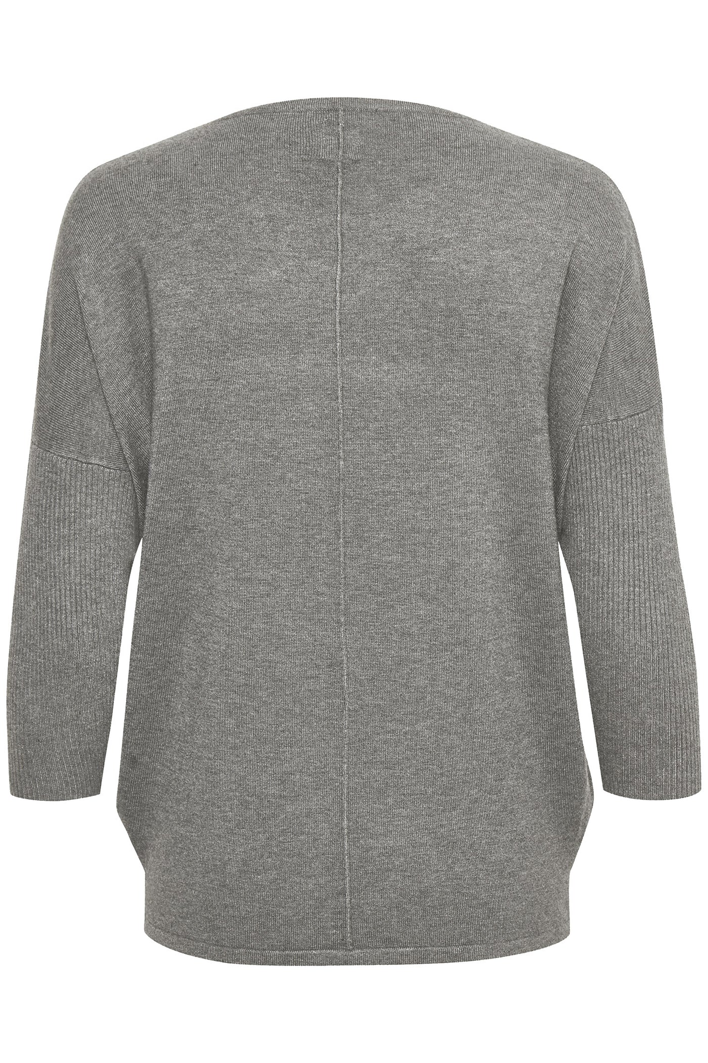 A2561, MilaSZ R-Neck Pullover Mist Grey Melange - 30500003