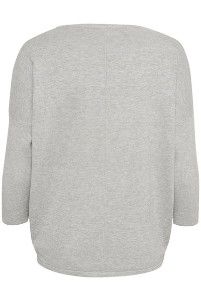 A2561, MilaSZ R-Neck Pullover Pearl Grey Mel - 30500003 Thumbnail