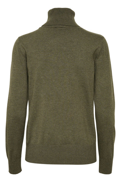 J2046, MilaSZ Rollneck Pullove Army Green Melange - 30500018 Thumbnail