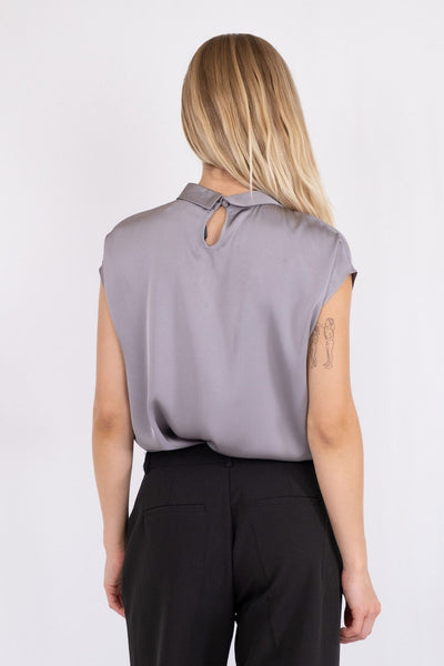 Fleur Drapy Satin Grey - 160990 Thumbnail