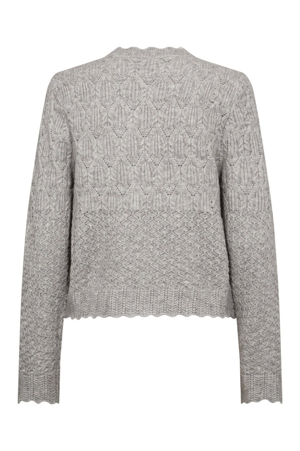 PointelleCC Cardigan 137-Pale Grey - 32130