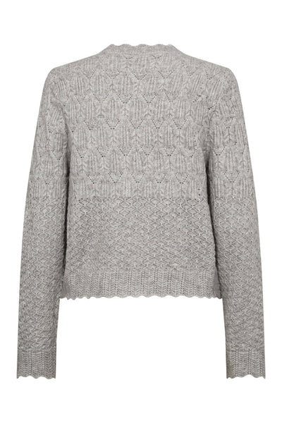 PointelleCC Cardigan 137-Pale Grey - 32130 Thumbnail