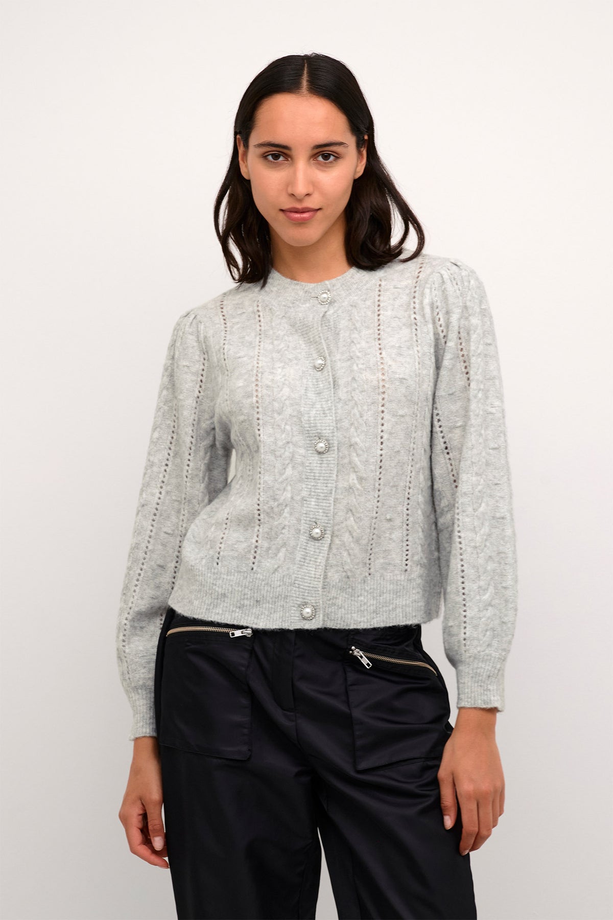 NoabelleKB Cardigan Opal Gray Melange - 10104870