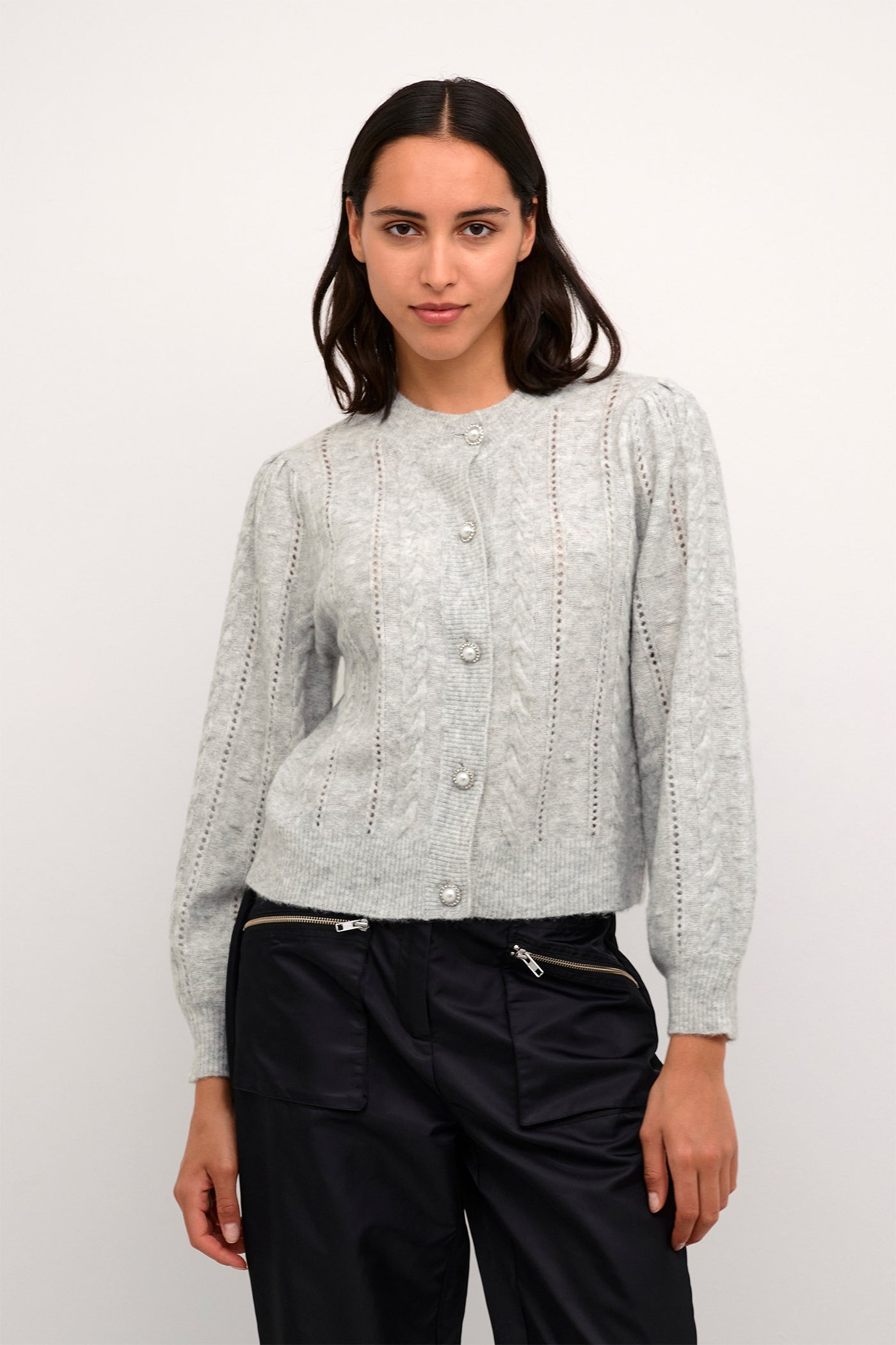 NoabelleKB Cardigan Opal Gray Melange - 10104870