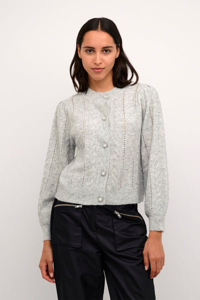 NoabelleKB Cardigan Opal Gray Melange - 10104870 Thumbnail