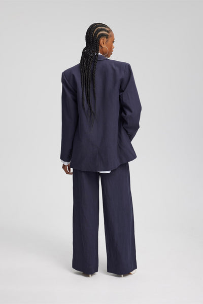 LizaGZ linen HW pants NOOS Tammy Navy - 10908814 Thumbnail