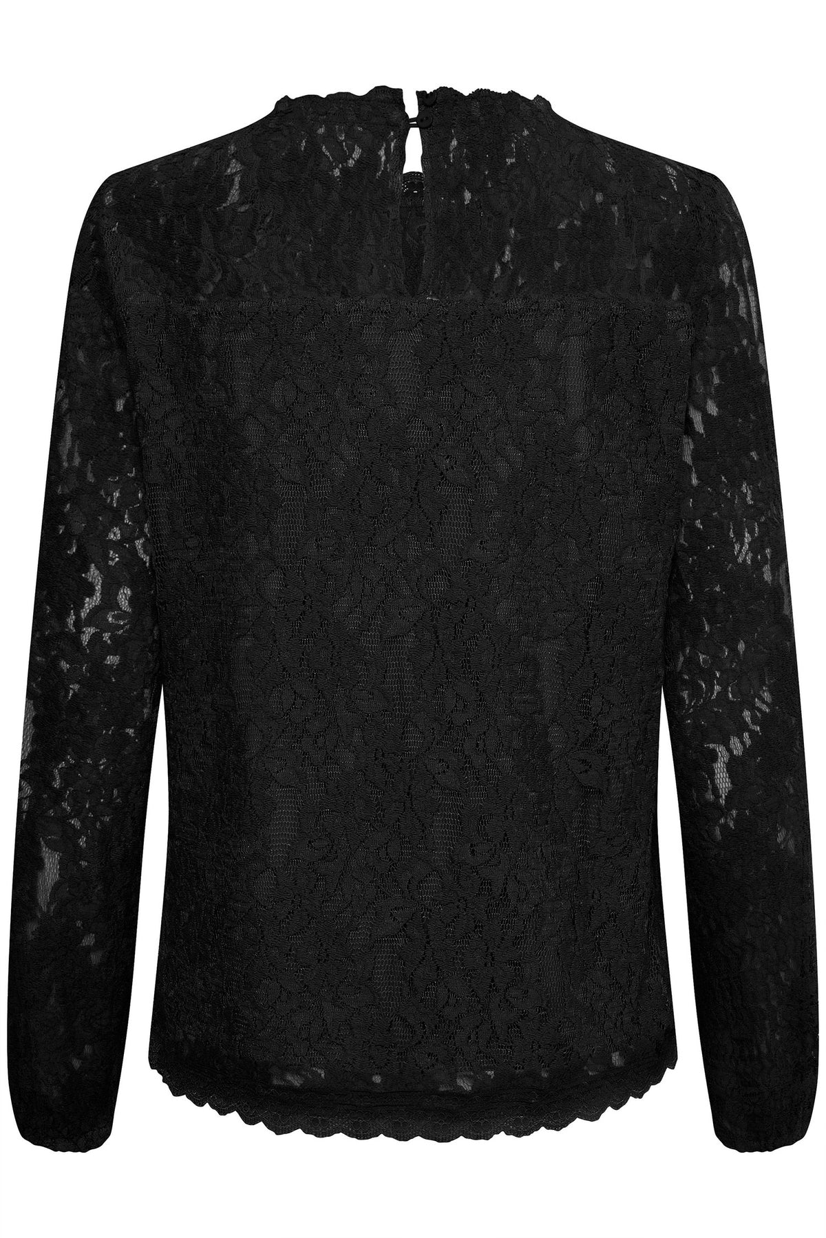 CRKit Lace LS Blouse Pitch Black - 10611701