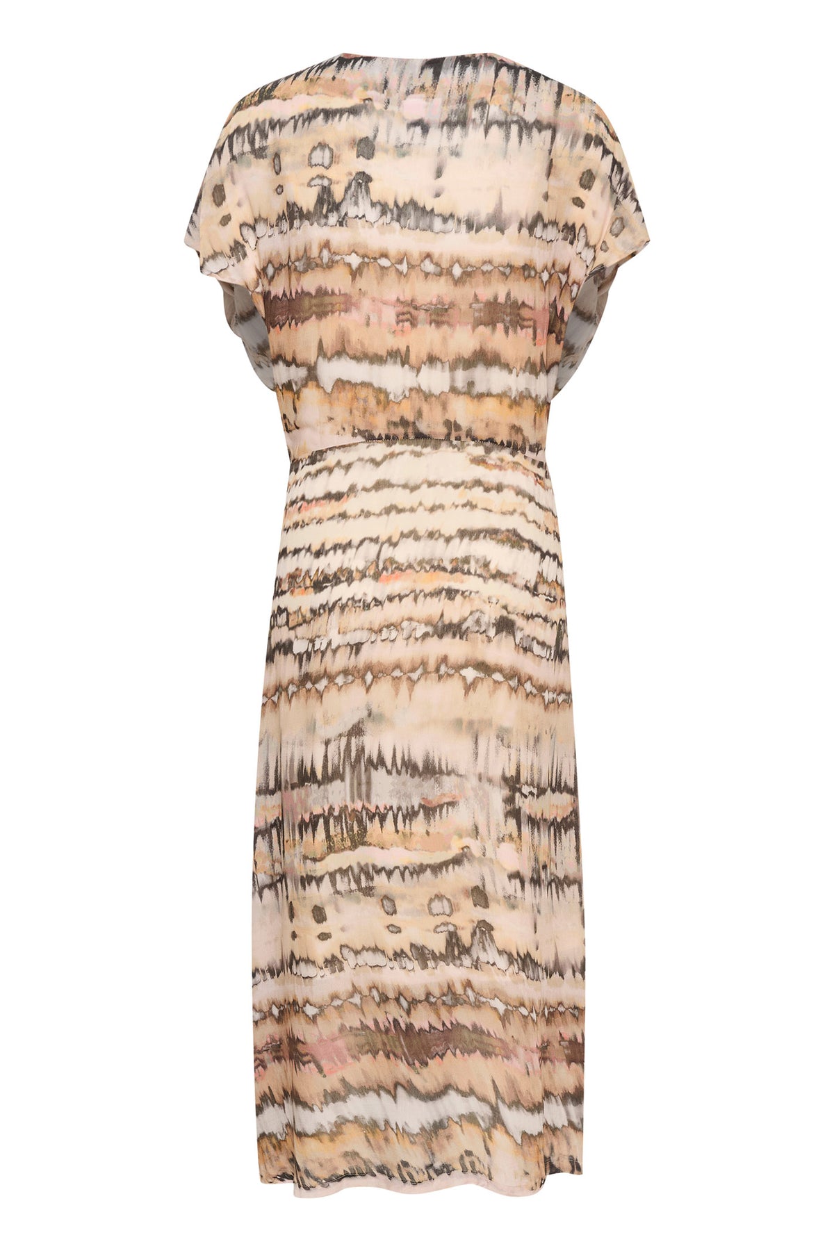 EyaSZ Long Dress Creme Tiedye Strokes
